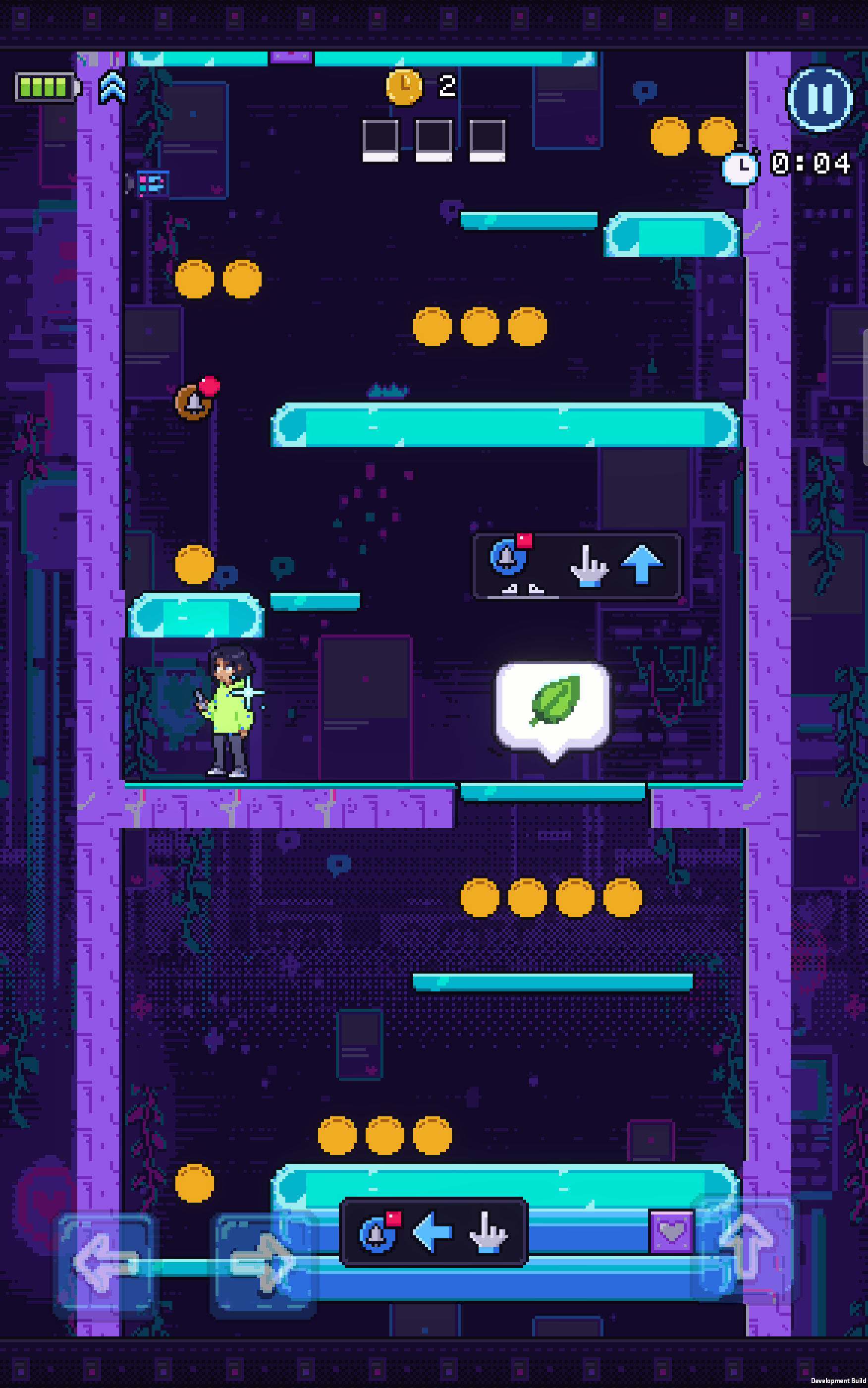 Nova in W1-3 with a copper Pile bell badge, Minutes and directional swipe hints.